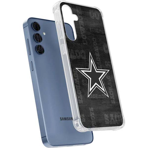 NFL Dallas Cowboys Black & White Galaxy S24 Clear Case