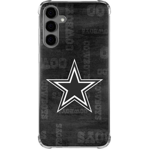 NFL Dallas Cowboys Black & White Galaxy S24 Plus Clear Case