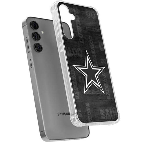 NFL Dallas Cowboys Black & White Galaxy S24 Plus Clear Case