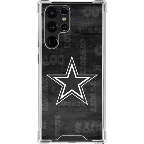 NFL Dallas Cowboys Black & White Galaxy S24 Ultra Clear Case