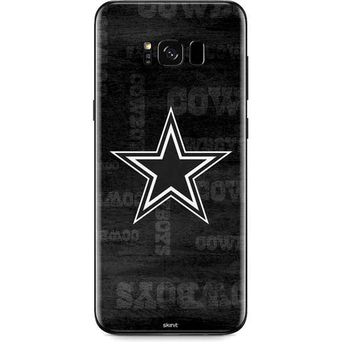 NFL Dallas Cowboys Black & White Galaxy S8 Skin