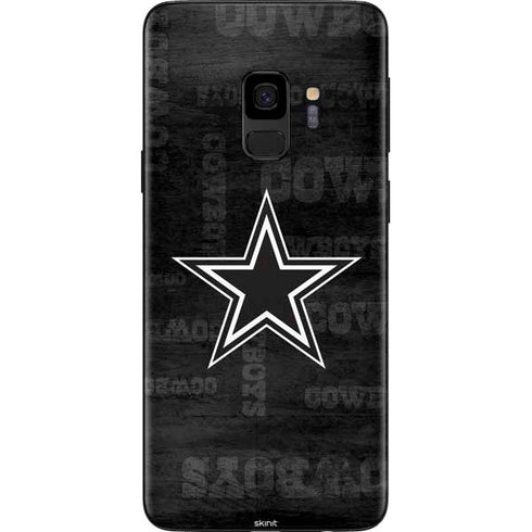 NFL Dallas Cowboys Black & White Galaxy S9 Skin
