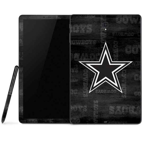 NFL Dallas Cowboys Black & White Samsung Galaxy Tab Skin