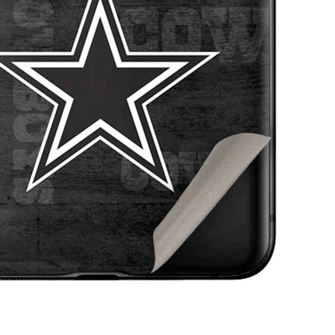 NFL Dallas Cowboys Black & White Galaxy Z Flip Skin