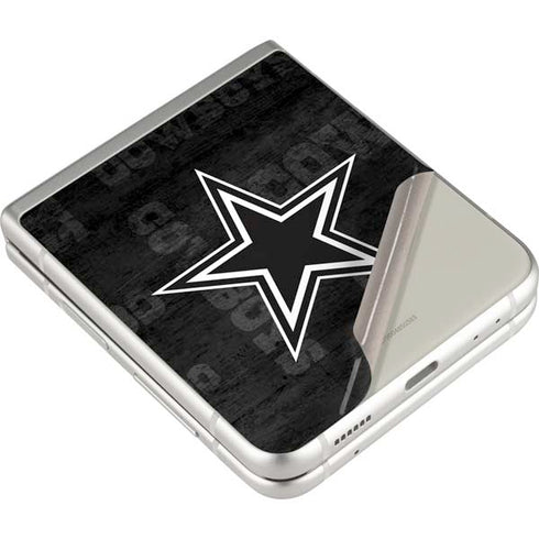 NFL Dallas Cowboys Black & White Galaxy Z Flip3 5G Skin