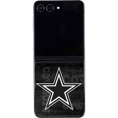 NFL Dallas Cowboys Black & White Galaxy Z Flip5 5G Skin