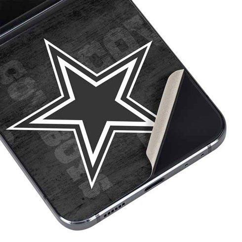 NFL Dallas Cowboys Black & White Galaxy Z Flip5 5G Skin