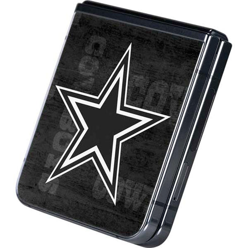NFL Dallas Cowboys Black & White Galaxy Z Flip5 5G Skin