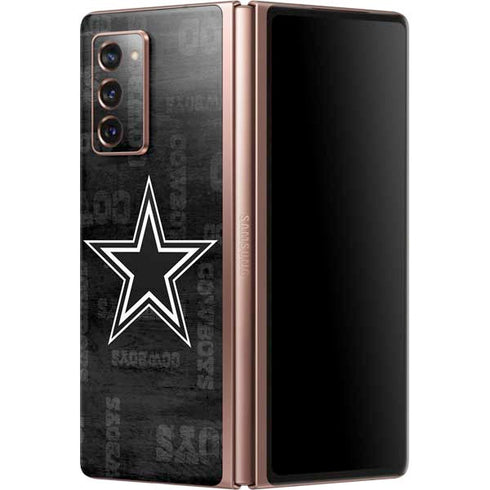 NFL Dallas Cowboys Black & White Galaxy Z Fold2 5G Skin