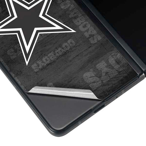 NFL Dallas Cowboys Black & White Galaxy Z Fold4 5G Skin