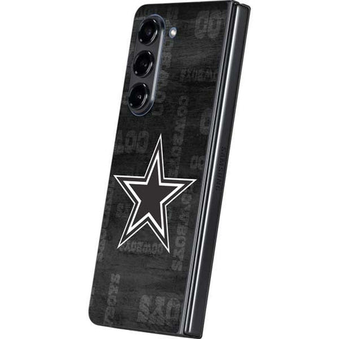 NFL Dallas Cowboys Black & White Galaxy Z Fold5 5G Skin