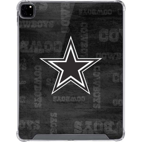 NFL Dallas Cowboys Black & White iPad Pro 12.9in (2020) Clear Case