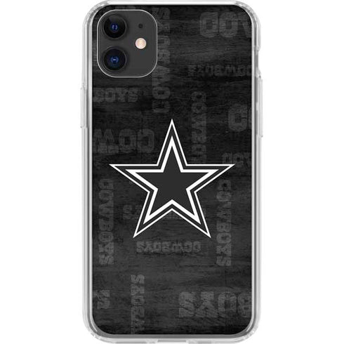 NFL Dallas Cowboys Black & White iPhone 11 Clear Case