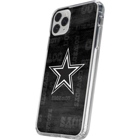 NFL Dallas Cowboys Black & White iPhone 11 Pro Clear Case