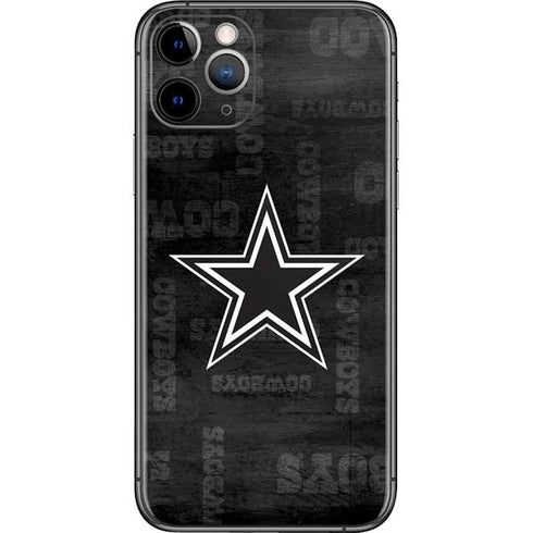 NFL Dallas Cowboys Black & White iPhone 11 Pro Skin