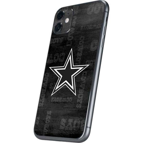 NFL Dallas Cowboys Black & White iPhone 11 Skin
