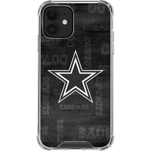 NFL Dallas Cowboys Black & White iPhone 12 Clear Case