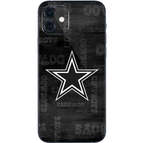 NFL Dallas Cowboys Black & White iPhone 12 Mini Skin