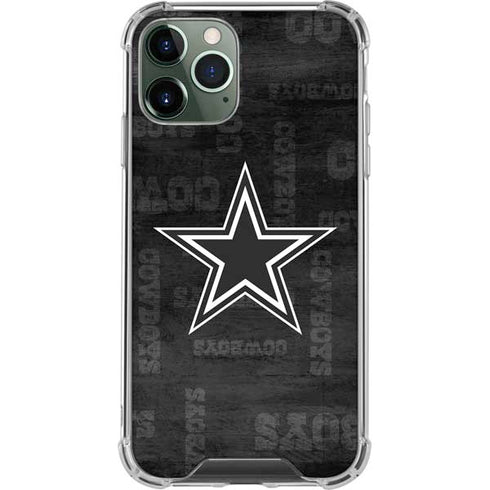 NFL Dallas Cowboys Black & White iPhone 12 Pro Clear Case