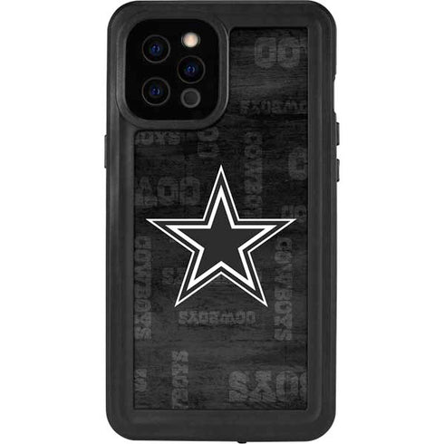 NFL Dallas Cowboys Black & White iPhone 12 Pro Max Waterproof Case