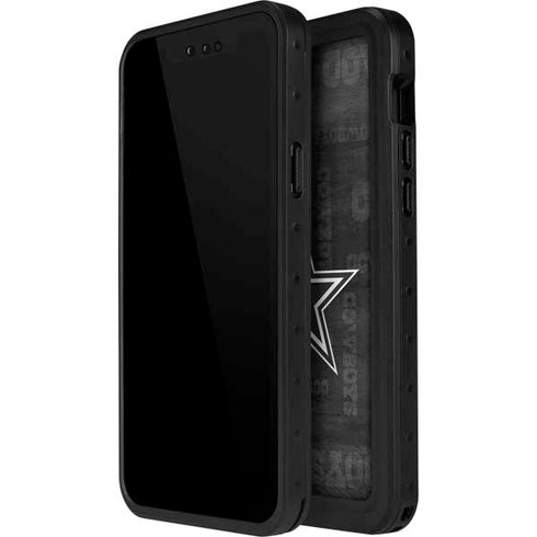 NFL Dallas Cowboys Black & White iPhone 12 Pro Waterproof Case