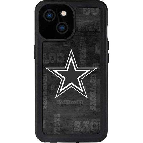 NFL Dallas Cowboys Black & White iPhone 13 Mini Waterproof Case