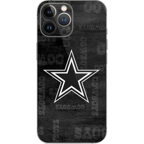 NFL Dallas Cowboys Black & White iPhone 13 Pro Max Skin