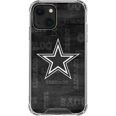 NFL Dallas Cowboys Black & White iPhone 14 Clear Case