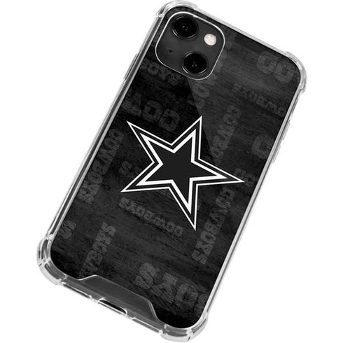 NFL Dallas Cowboys Black & White iPhone 14 Clear Case