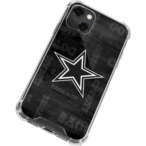 NFL Dallas Cowboys Black & White iPhone 14 Plus Clear Case