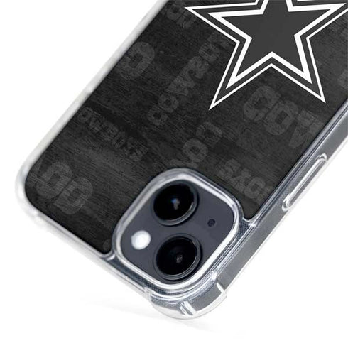 NFL Dallas Cowboys Black & White iPhone 15 Plus MagSafe Case