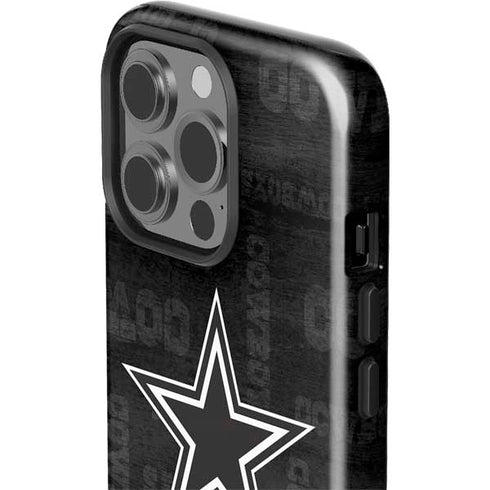 NFL Dallas Cowboys Black & White iPhone 14 Pro Impact Case