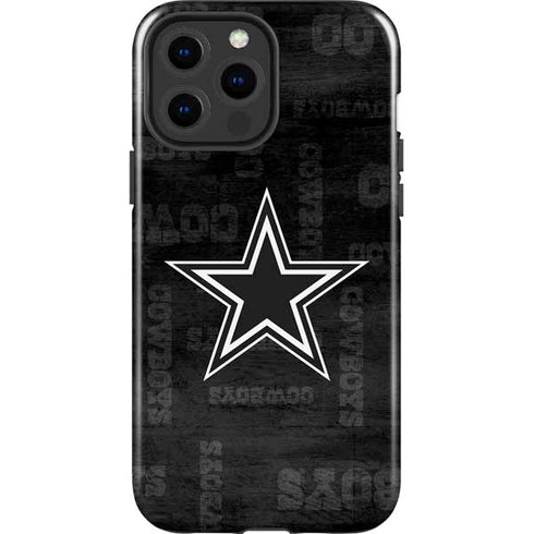 NFL Dallas Cowboys Black & White iPhone 15 Pro Max Impact Case