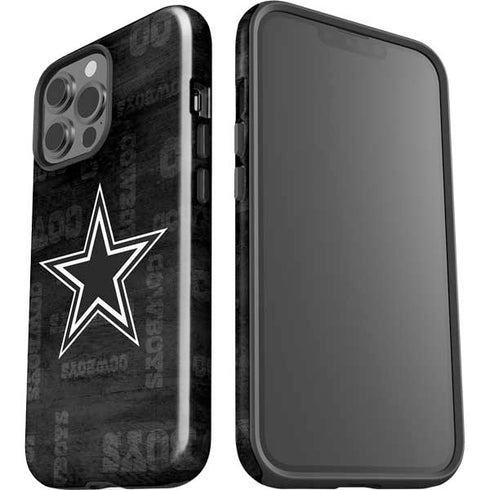 NFL Dallas Cowboys Black & White iPhone 15 Pro Max Impact Case