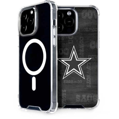 NFL Dallas Cowboys Black & White iPhone 14 Pro Max MagSafe Case