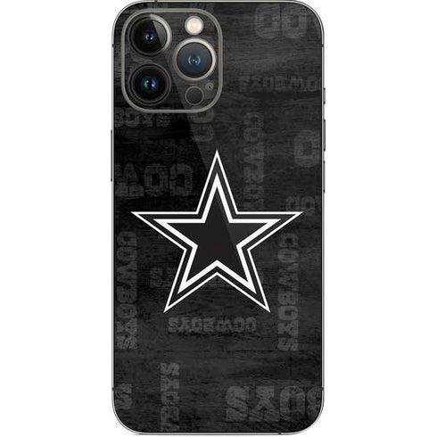 NFL Dallas Cowboys Black & White iPhone 14 Pro Max Skin