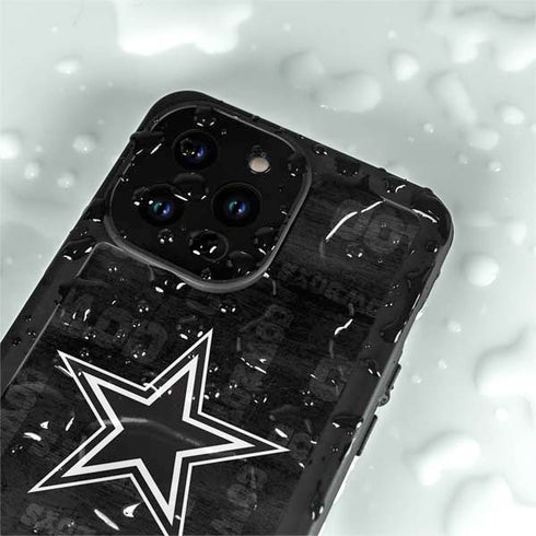 NFL Dallas Cowboys Black & White iPhone 14 Pro Max Waterproof Case