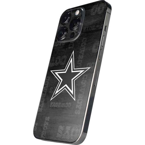 NFL Dallas Cowboys Black & White iPhone 14 Pro Skin