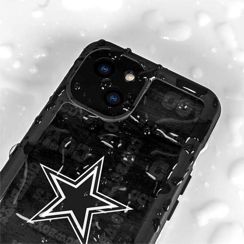NFL Dallas Cowboys Black & White iPhone 15 Plus Waterproof Case