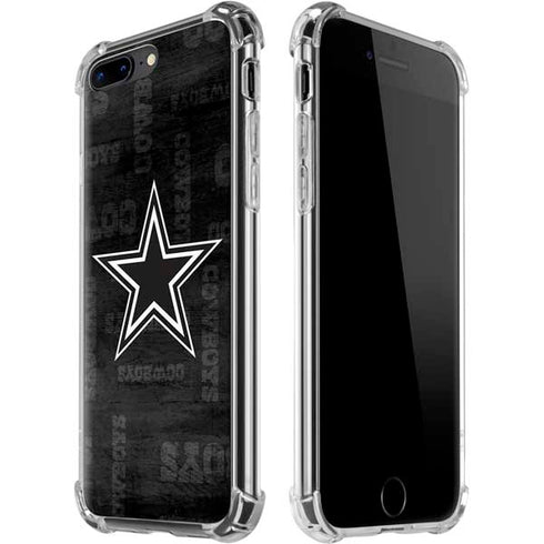 NFL Dallas Cowboys Black & White iPhone 7/8 Plus Clear Case