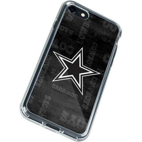 NFL Dallas Cowboys Black & White iPhone SE (2nd & 3rd Gen) Clear Case