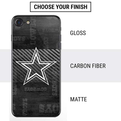 NFL Dallas Cowboys Black & White iPhone SE (2nd & 3rd Gen) Skin
