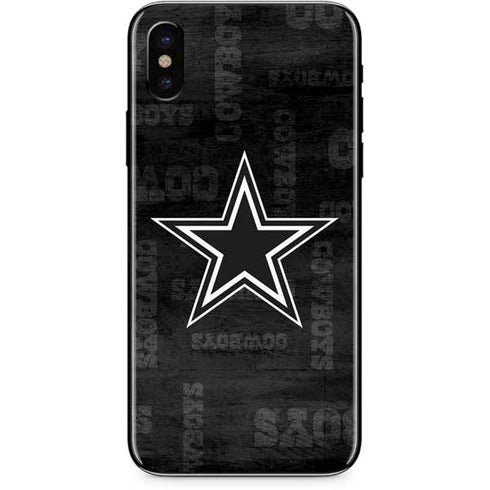 NFL Dallas Cowboys Black & White iPhone X Skin