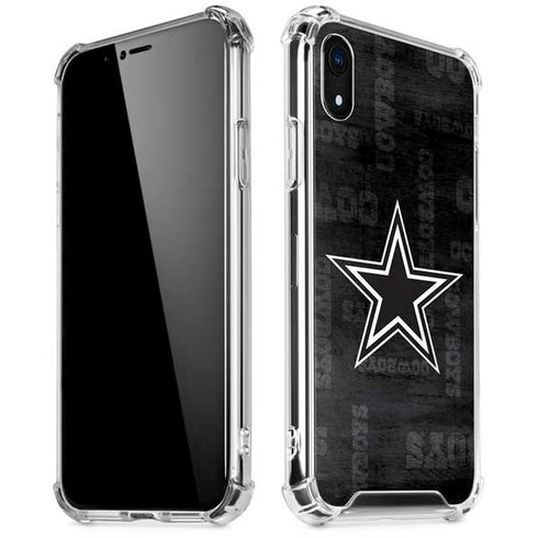 NFL Dallas Cowboys Black & White iPhone XR Clear Case