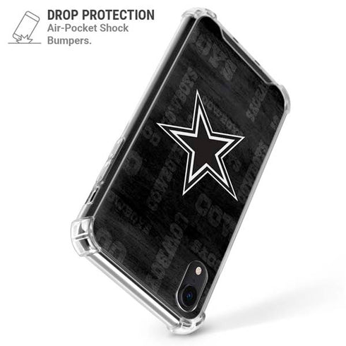 NFL Dallas Cowboys Black & White iPhone XR Clear Case