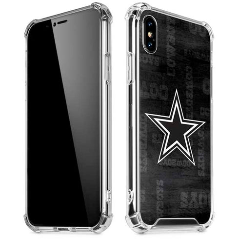 NFL Dallas Cowboys Black & White iPhone XS Max Clear Case