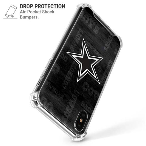 NFL Dallas Cowboys Black & White iPhone XS Max Clear Case