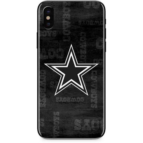 NFL Dallas Cowboys Black & White iPhone XS Skin