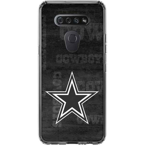 NFL Dallas Cowboys Black & White LG K51/Q51 Clear Case
