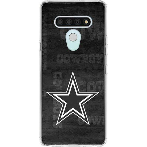 NFL Dallas Cowboys Black & White LG Stylo 6 Clear Case